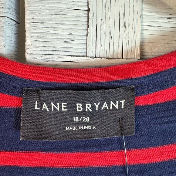 Lane Bryant tank top midi dress knit striped nautical razorback costal plus size - Picture 9 of 15